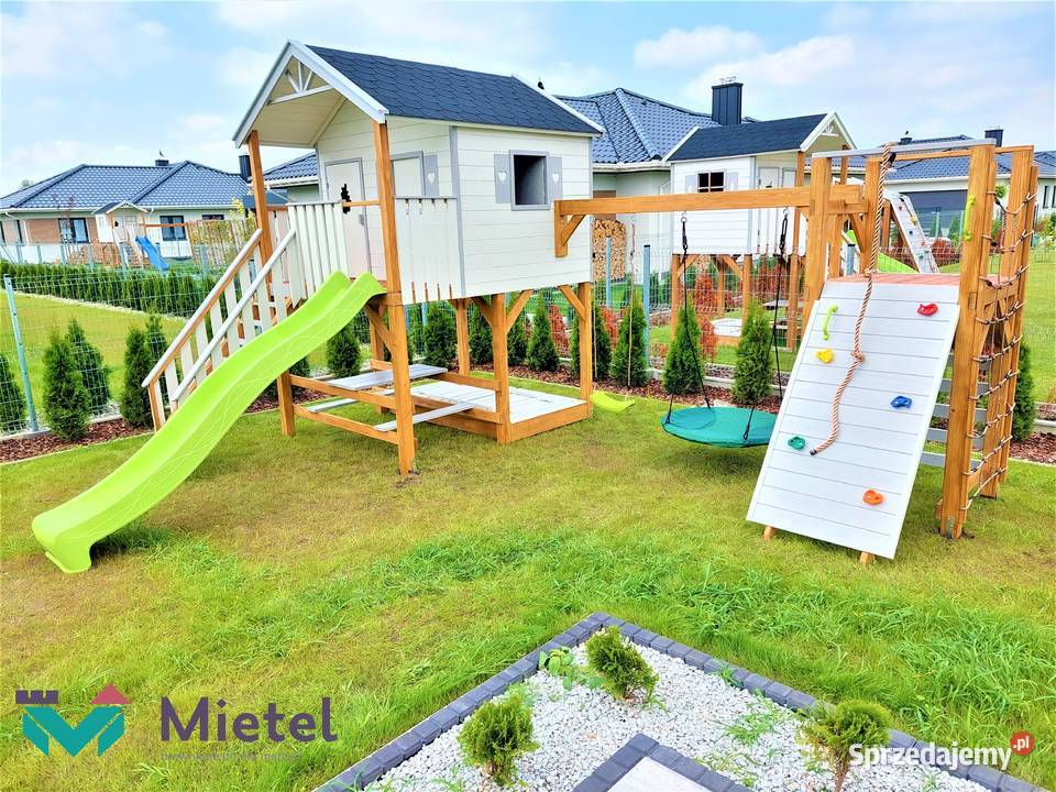 Plac zabaw domek drewniany pełny zestaw montaż mazowieckie sprzedam