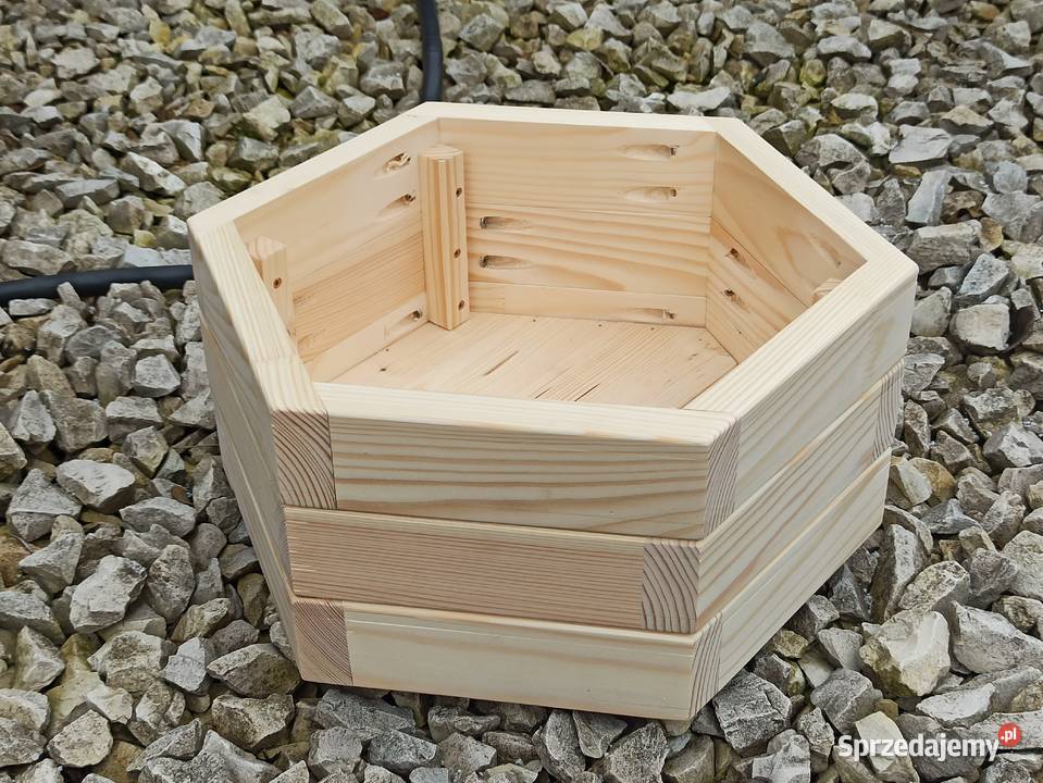 Donice drewniane sześciokątne Skierdy