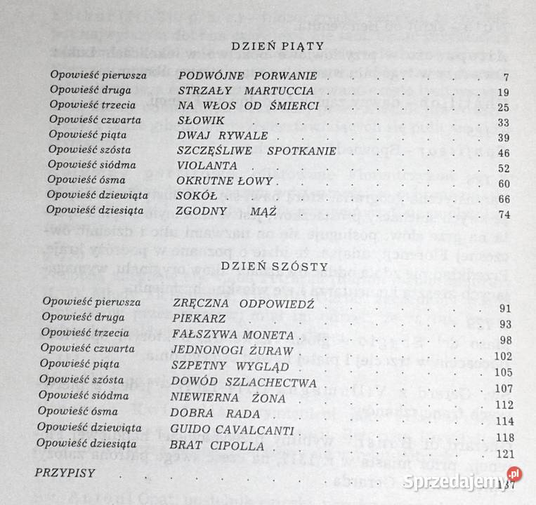 Dekameron Giovanni Boccaccio Rok wydania 1989 Chełm