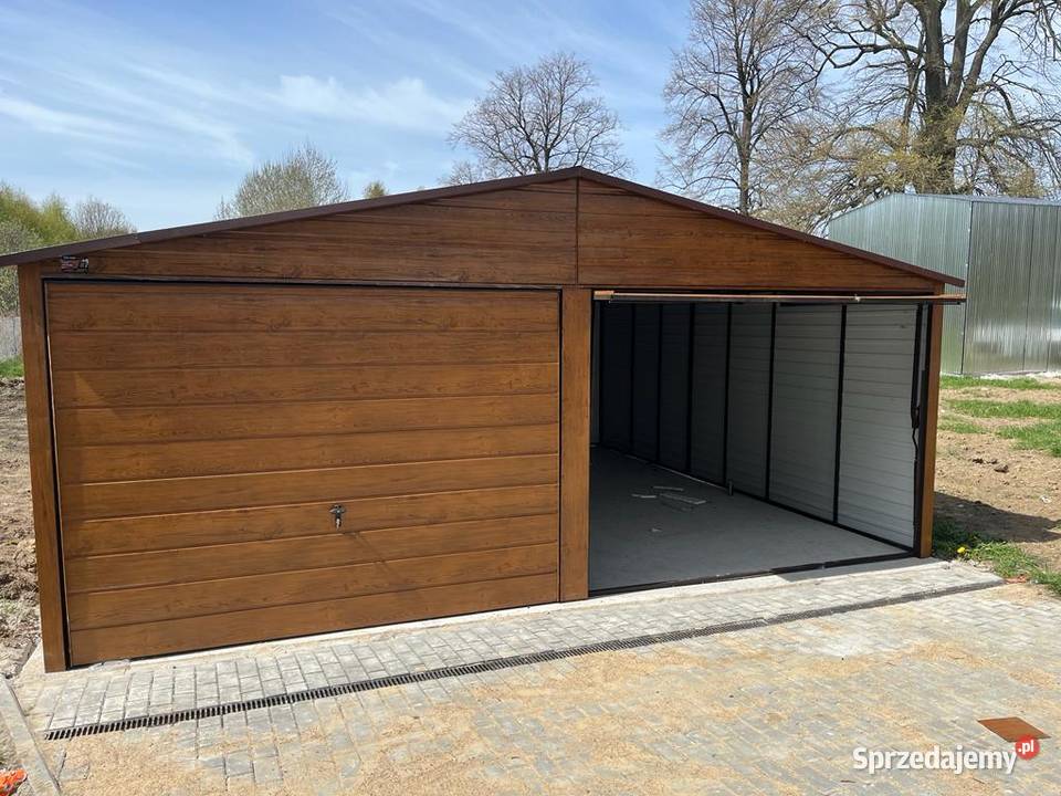 Garaż Blaszany DREWNOPODOBNY 3x5 Blaszak ESSTAL