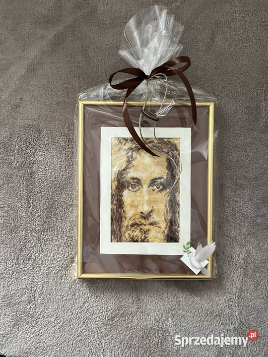 Obrazy religijne haft krzyżykowy Jezus Maryja warmińsko-mazurskie Olsztyn