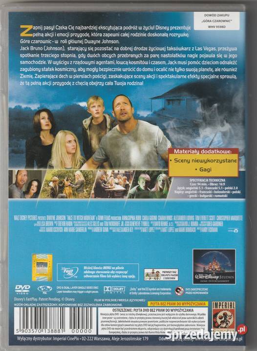 GÓRA CZAROWNIC Dwayne Johnson David Cohen DVD