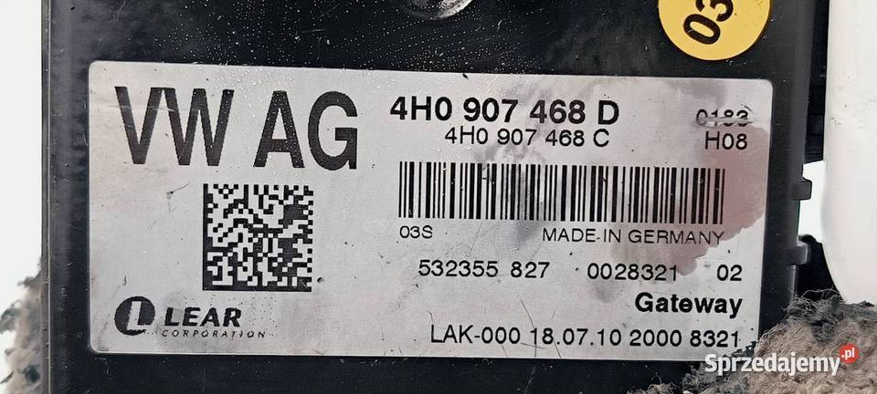 MODUŁ AUDI A8 D4 4H0907468C Lipno