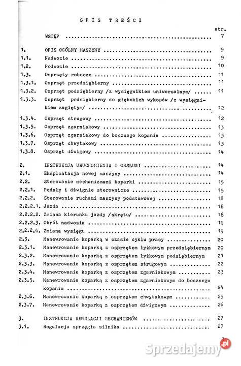 KOPARKA 251 instrukcja obsługi podkarpackie Stalowa Wola