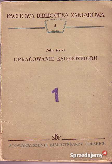 244 OPRACOWANIE KSIĘGOZBIORU ZOFIA RYTEL Czyrna