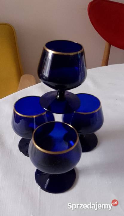 Kieliszki kobaltowe krosno Antyki, Sztuka, Kolekcje
