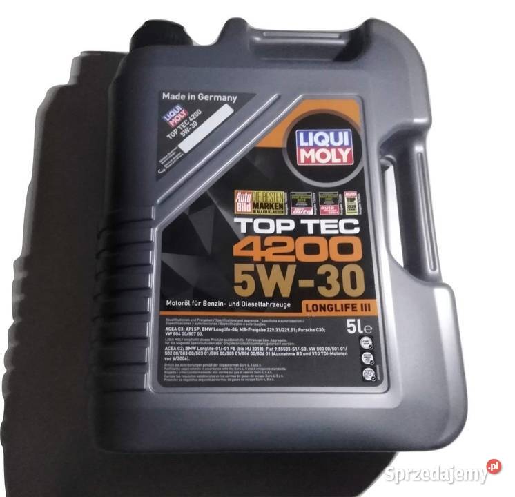 OLEJ LIQUI MOLY TOP TEC 4200 5W30 5L ACEA A3 B4 osobowe Kraków sprzedam