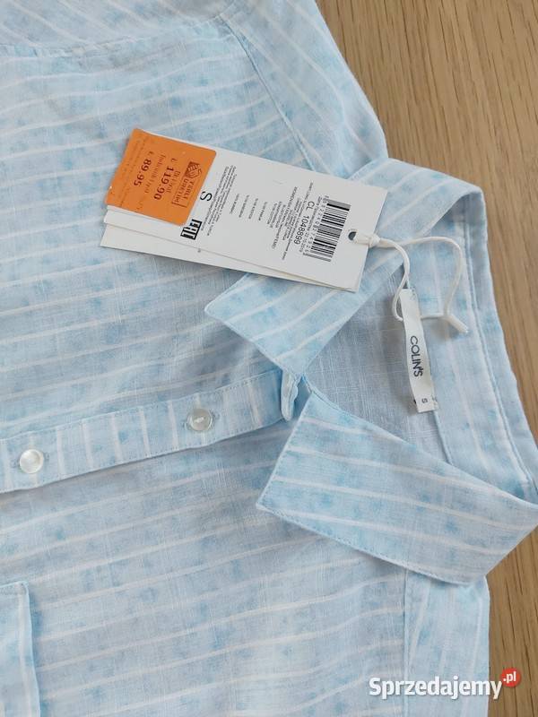 Koszula bluzka S 36 Colins niebieska Nowa z Bluzki i koszule Warszawa