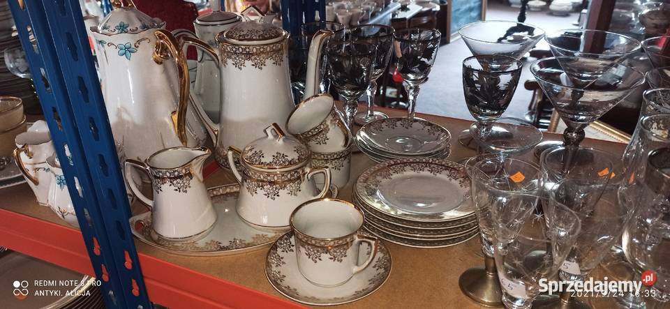 Dzbanek do kawy Mlecznik i cukiernica biało Gdańsk sprzedam