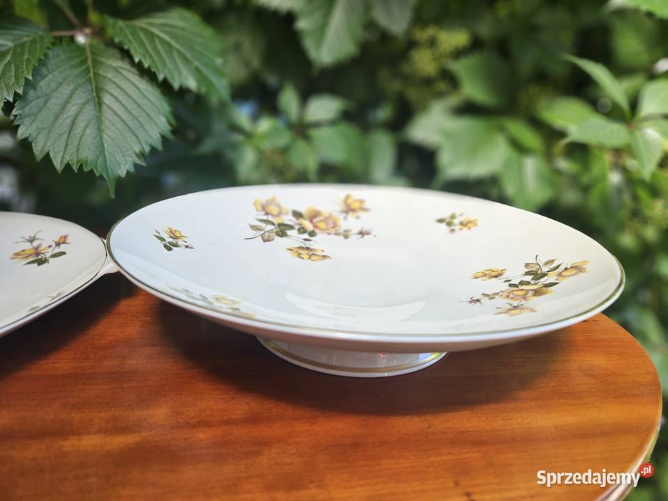Rosenthal Aida 2 duże patery żółta róża Lublin sprzedam