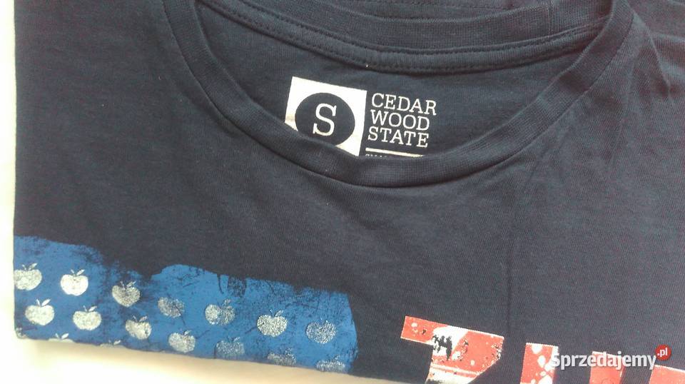 Tshirt męski granatowy r S cieplejszy NOWY Rozmiar S