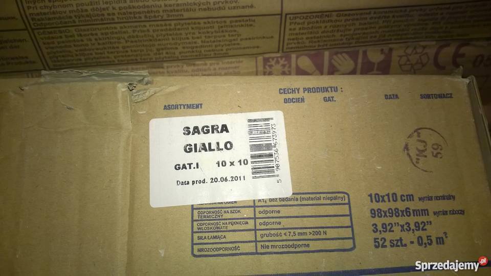 PŁYTKI KUCHENNE Sagra Giallo 10x10 Cersanit Gdańsk