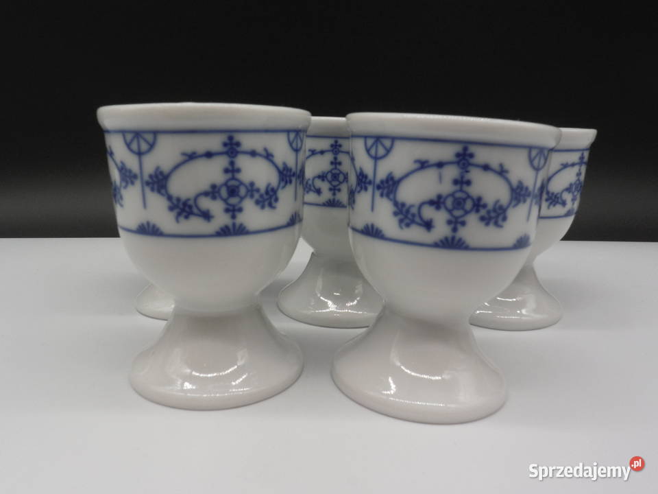 Komplet 5x Kieliszki na jajko Jajcarki Porcelana Raszków sprzedam