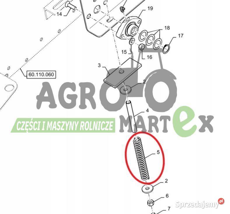 354085 80354085 SPRĘZYNA CNH HOLLAND CASE dolnośląskie