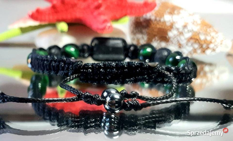 BRANSOLETKA KAMIEŃ NATURALNY SUROWY TURMALIN mazowieckie Warszawa