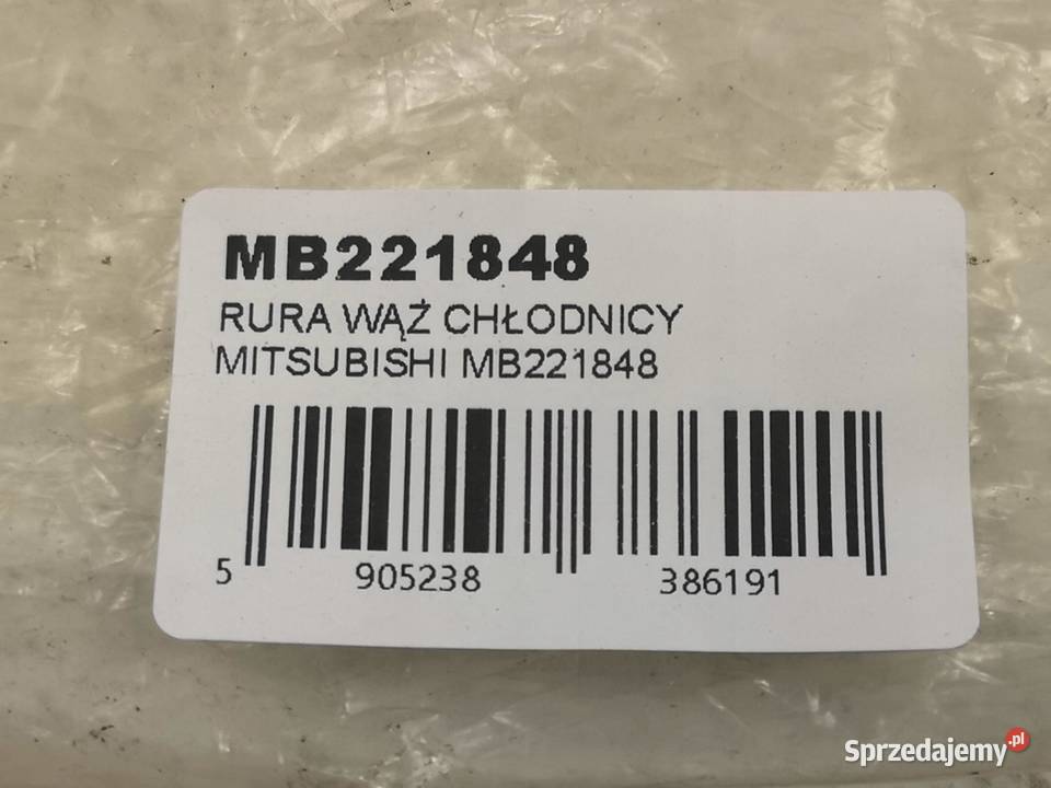 RURA WĄŻ CHŁODNICY MITSUBISHI LANCER COLT