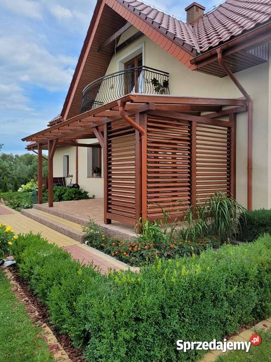 Pergola zadaszenie taras drewno BSH ruchome Warszawa