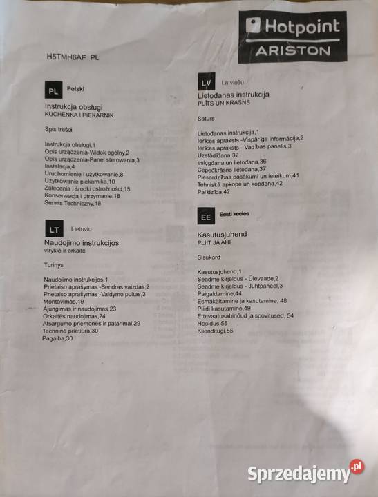 Kuchenka gazowa z elektrycznym piekarnikiem 50cm Dębica
