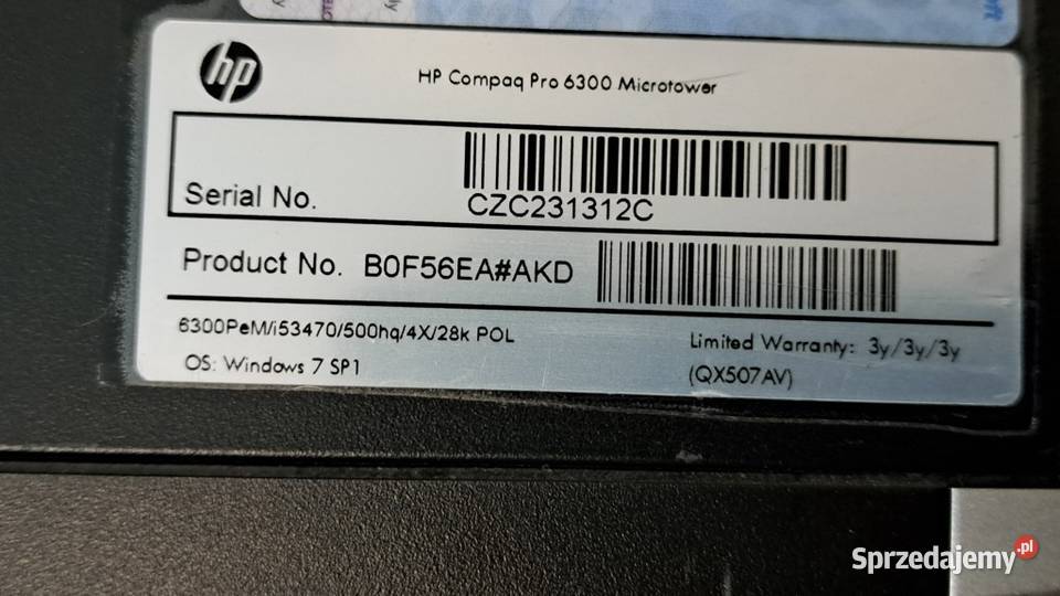 Zestaw HP Compaq Pro 6300 Microtower monitor NEC Micro Tower Zielona Góra