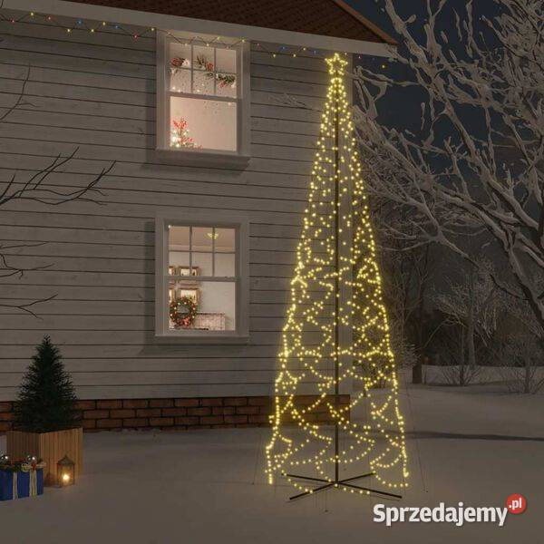 Choinka stożkowa 1400 ciepłych białych LED Warszawa