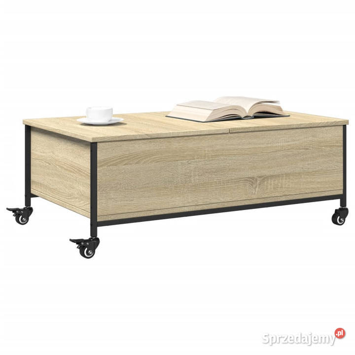 Stolik kawowy na kółkach dąb sonoma 91x55x34 Warszawa