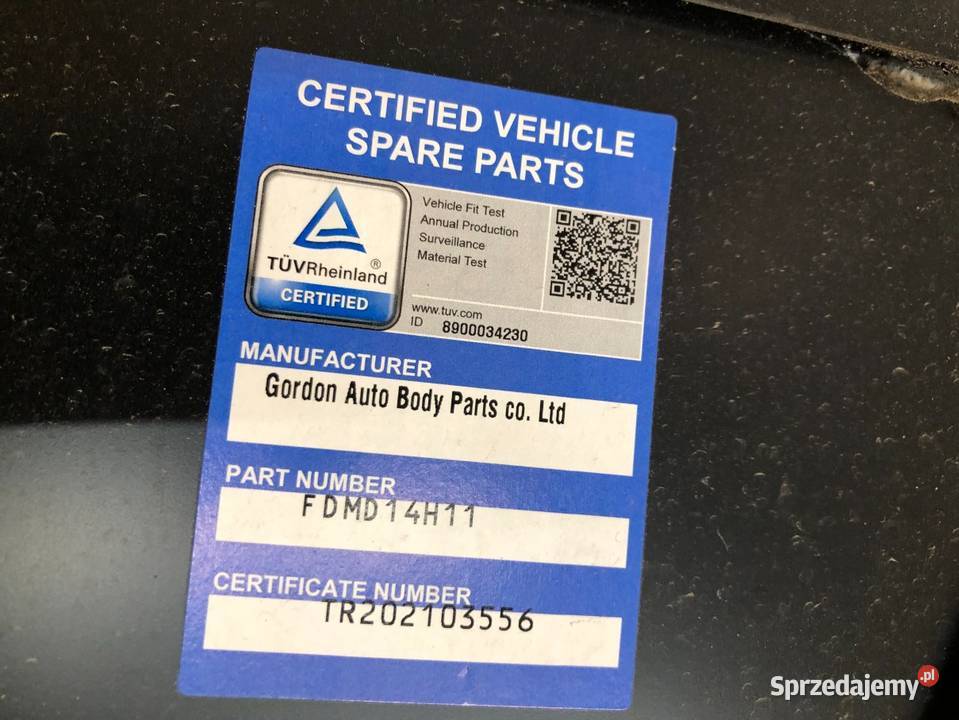 Ford Fusion USA 201216 Mondeo MK5 20142022 Maska osobowe świętokrzyskie Skarżysko-Kamienna