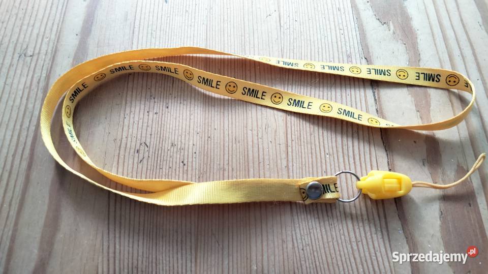 Smycz do kluczy telefonu długość 40 kolor żółty