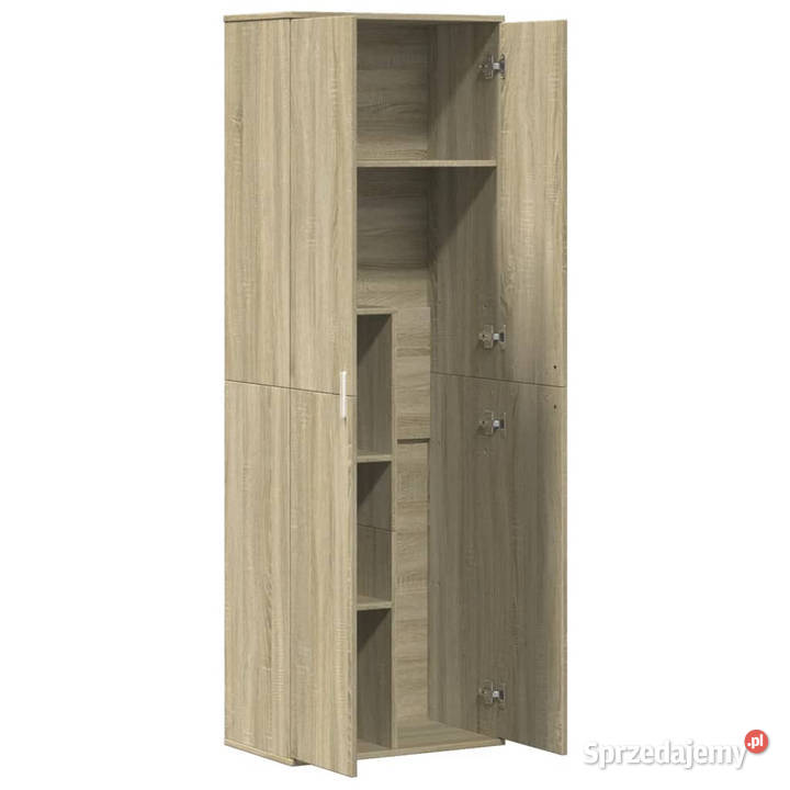 Wysoka szafka dąb sonoma 60x35x180 materiał Pozostałe