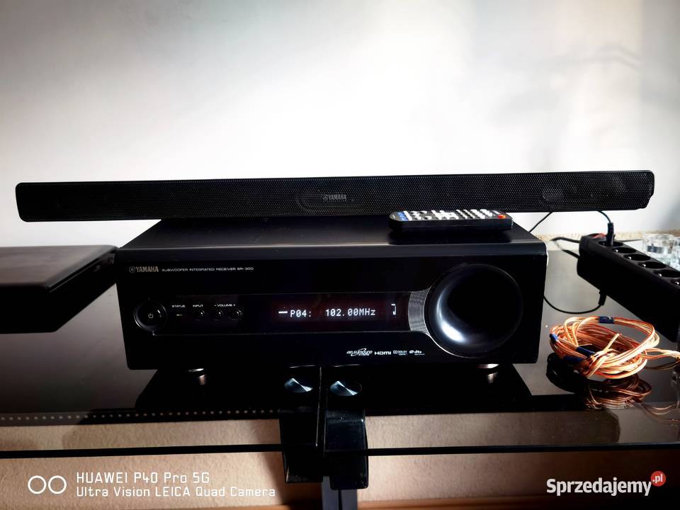 Amplituner Yamaha SR300 NS-BR300 Subwoofer Soundbar Pilot HDMI Kino Domowe