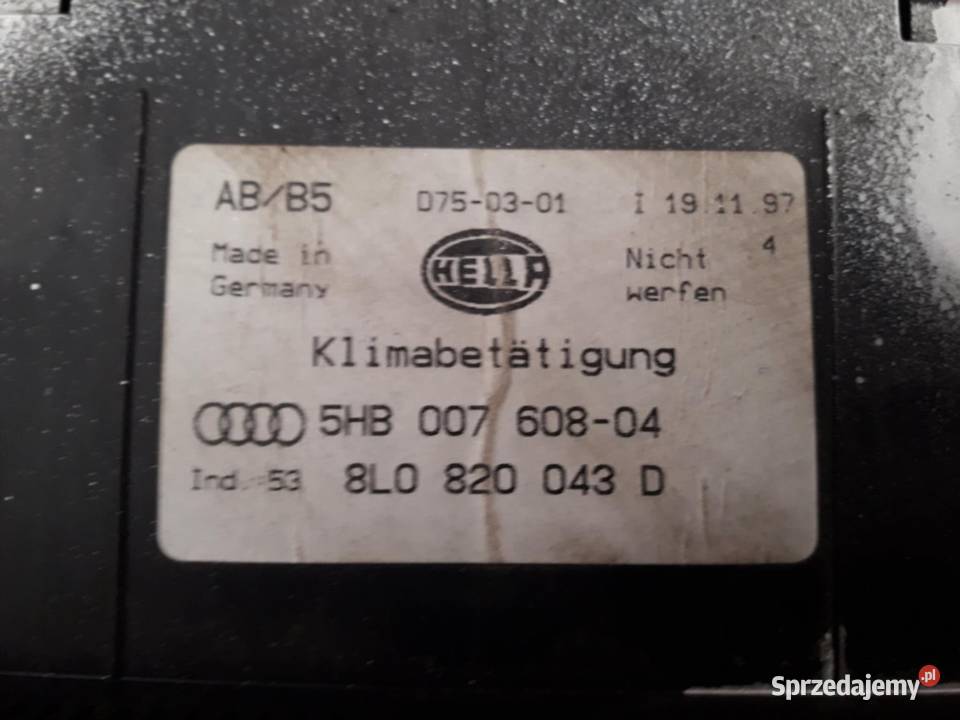 Panel sterowania nawiewu klimatyzacji Giżycko