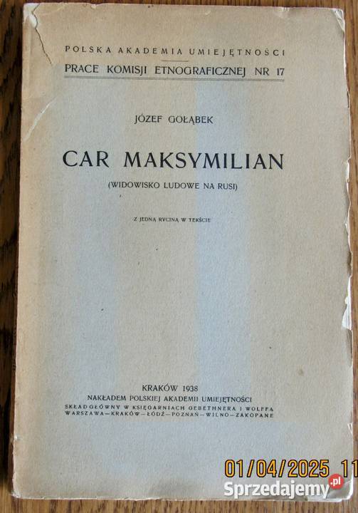 Monografia etnograficzna z 1938 roku Antykwariat Bychawka Trzecia