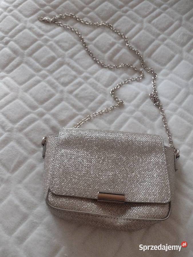 Złota torebka listonoszka brokatowa z Londynu żółty/złoty Torby i torebki Kraków