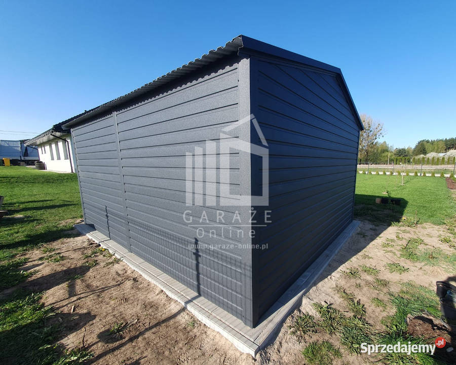 Garaż Blaszany 4x5 Brama dwuskrzydłowa okno 300zł/m2 łódzkie Łódź