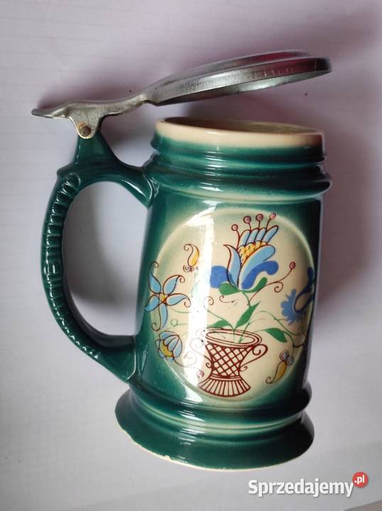 kolekcjonerski kufel ceramiczny z pokrywką świętokrzyskie Kielce