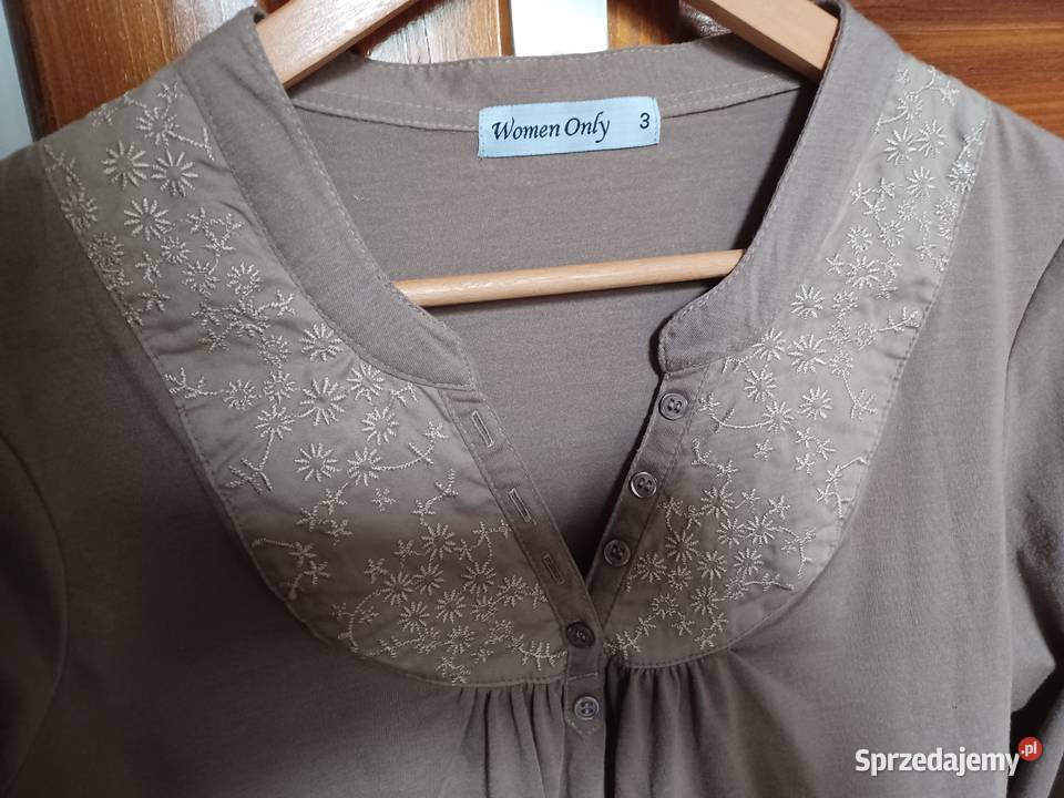 Bluzka długi rękaw Women Only brązowy khaki zielony Rzeszów sprzedam