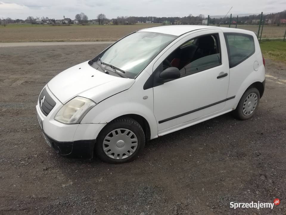 Citroen C2 14 HDI do jazdy Opłaty do końca roku biały Bielsko-Biała sprzedam