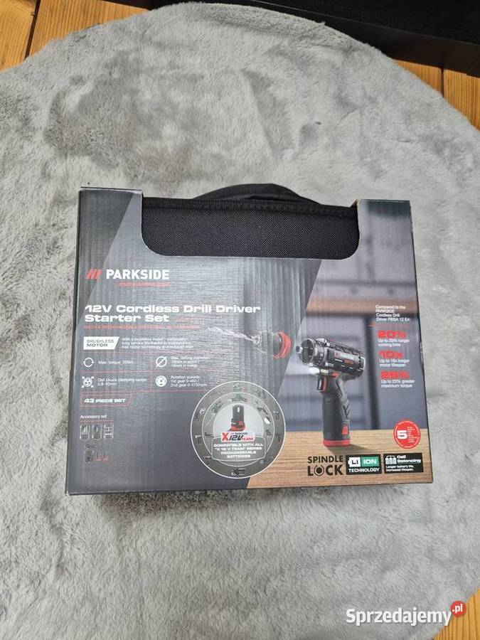 Nowy zestaw Parkside Performance PBSPA 12E4 12v Dom i Ogród