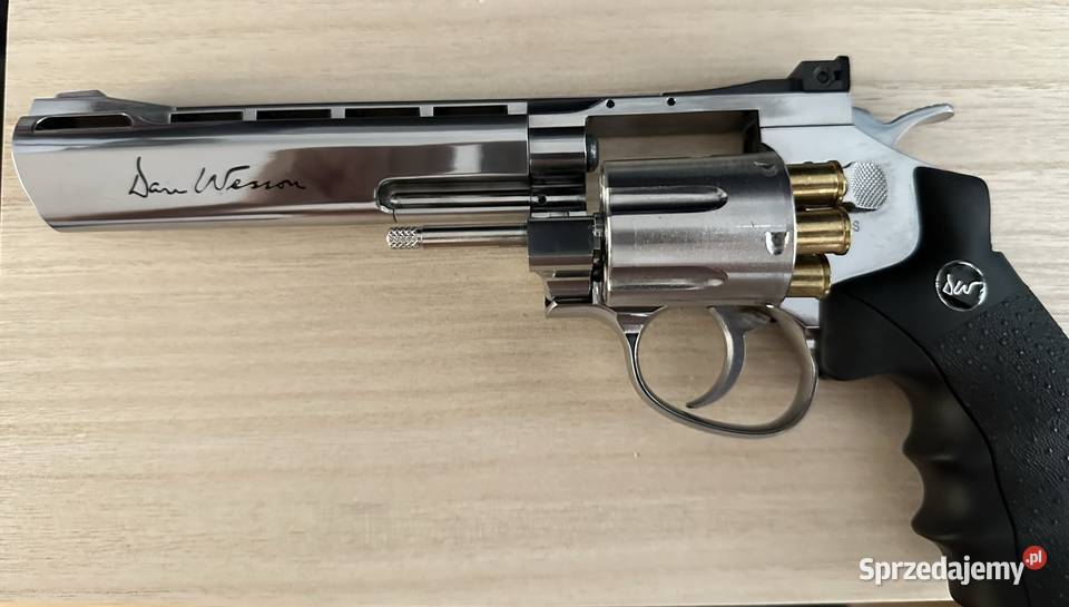 Wiatrówka rewolwer Dan Wesson 6 BB 45 mm Silver Warszawa sprzedam
