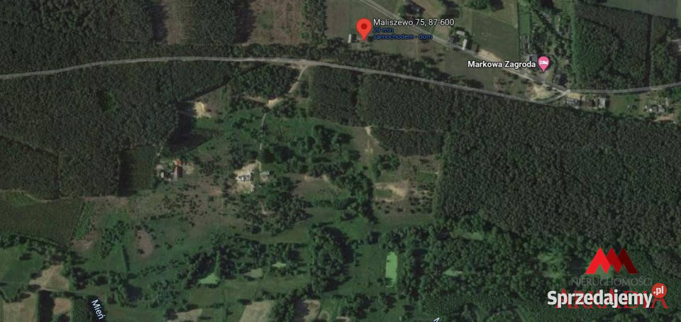 sprzedaży gruntu 1200m2 Lipno