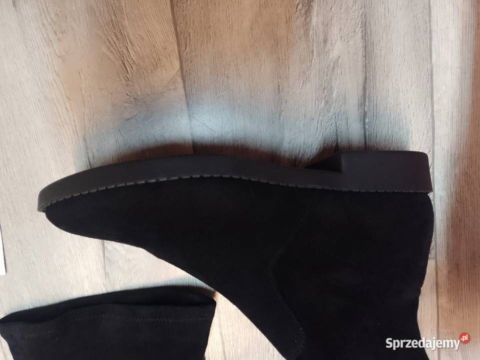 40 ASOS Design Czarne Kozaki kolano muszkieterki Asos