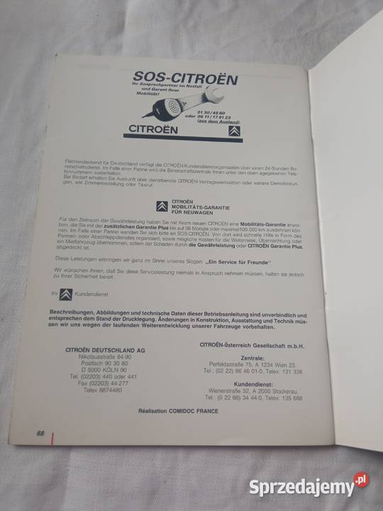 Instrukcja obsługi do Citroen C25