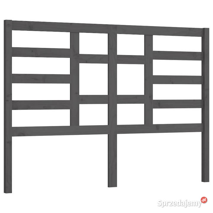 Wezgłowie łóżka szare 126x4x104 lite drewno sprzedam