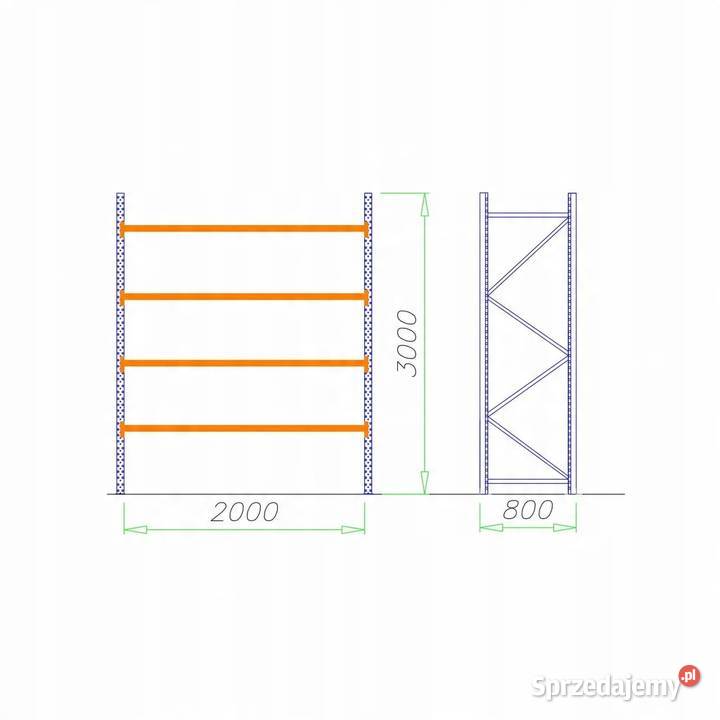 REGAŁ MAGAZYNOWY METALOWY WYTRZYMAŁY MRTK59 pomorskie Sopot