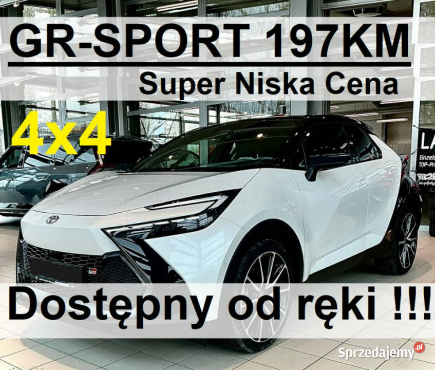 Toyota CHR 4X4 Hybryda 197 GR Sport Niska czujnik zmierzchu Szczecinek