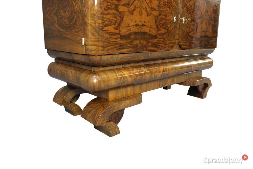 Unikatowy barek pomocnik art deco renowacji Zielonka