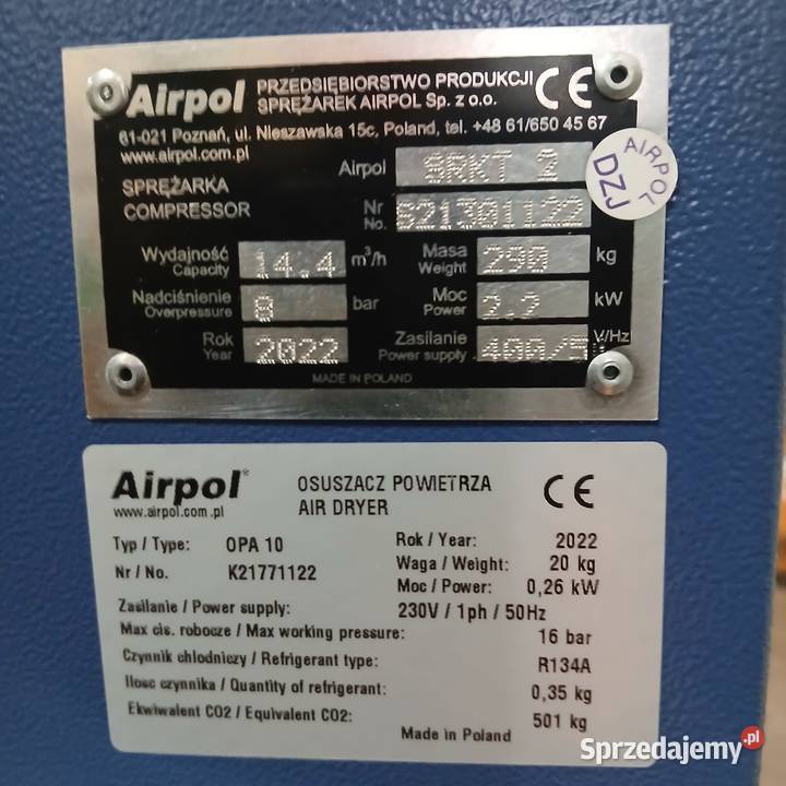 Sprężarka spiralna AIRPOL SRKT2