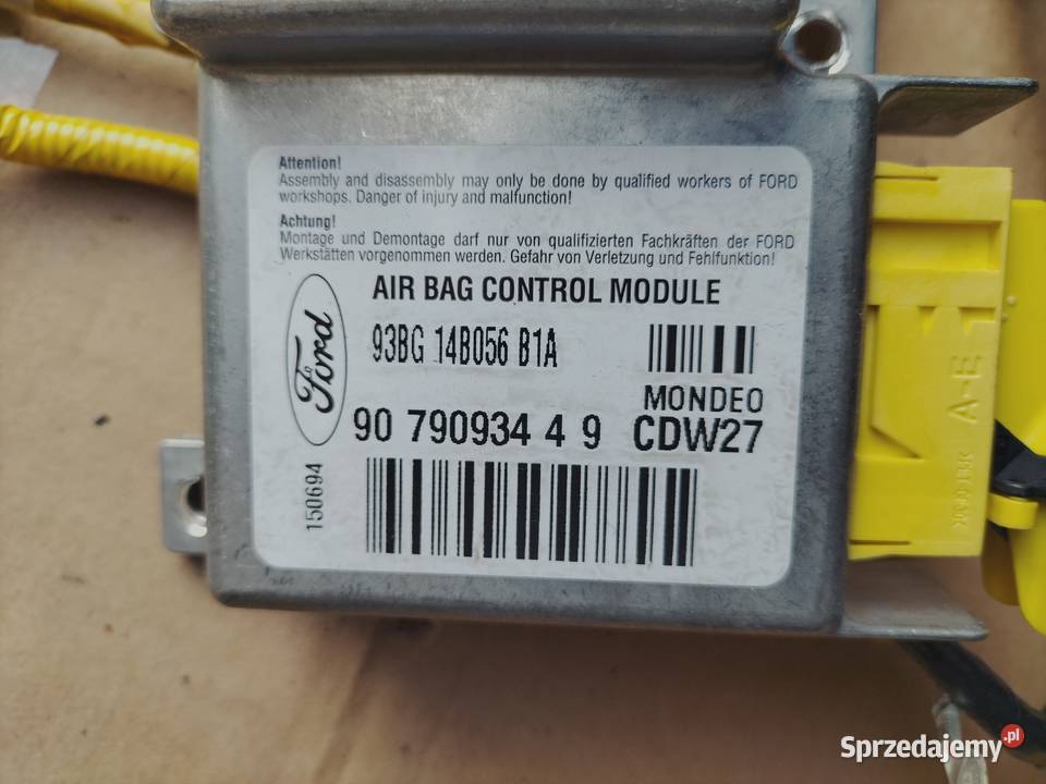 komputer sterownik moduł WIĄZKA AIRBAG FORD Układ elektryczny Kamień-Kolonia