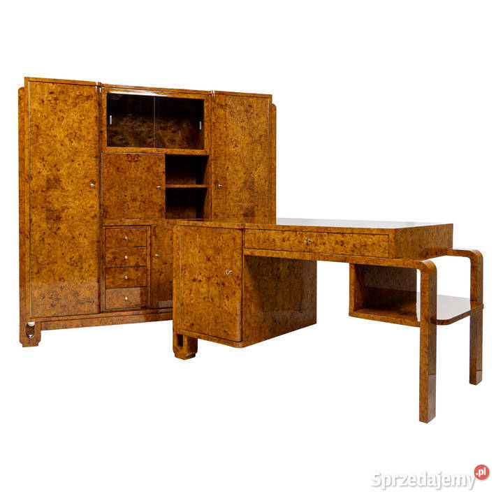 Gabinet Art Deco Biurko Biblioteka Designe Wiąz wielkopolskie Swarzędz