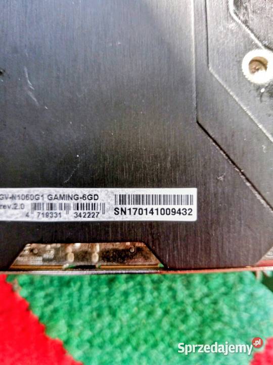 Gigabyte GeForce GTX 1060 6 GB stan RGB jeden Karty graficzne