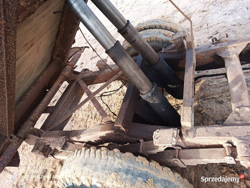 Przyczepa wywrotka 3 strony 2 tłoki mocna rama Agromasz Rostkowo